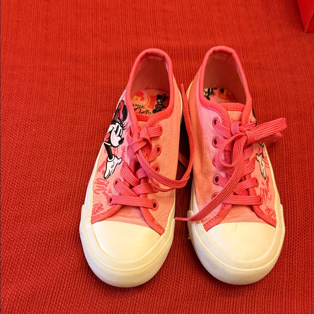 Kids Pink Cartoon Character Sneakers